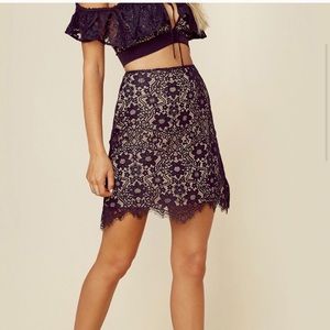 For Love and Lemons Rosemary Lace Mini Skirt